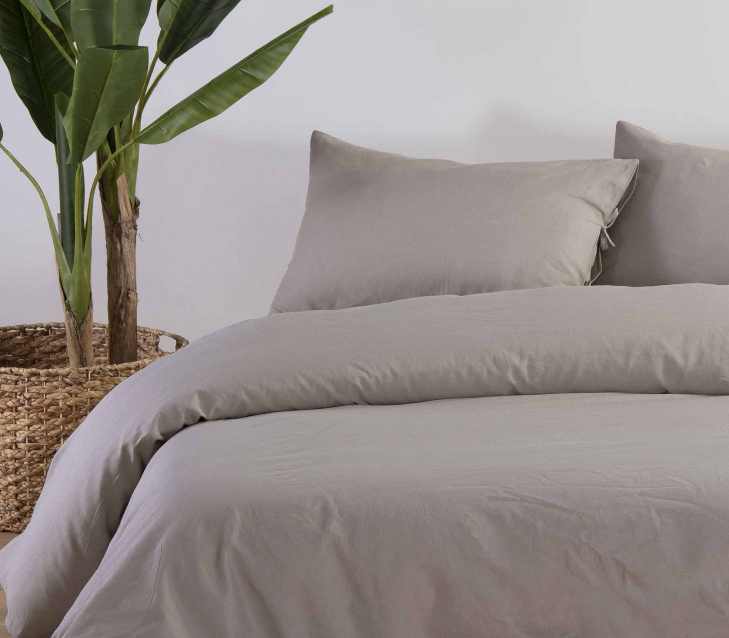 ΣΕΝΤΟΝΙ BAMB-ΛΙΝO COTTON-LINEN 270X280 ECRU - Image 2